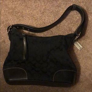 Black shoulder Coach purse